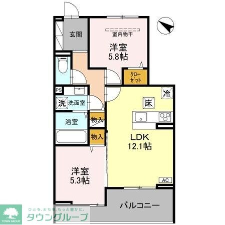 (仮)D-ROOM八幡町の物件間取画像